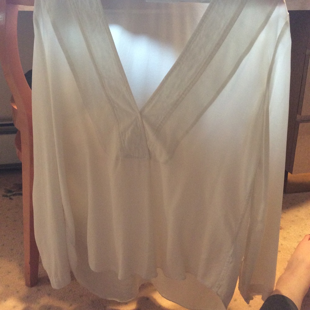 ALC sheer v neck top